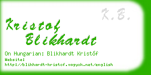 kristof blikhardt business card