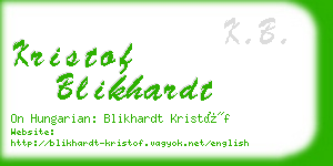kristof blikhardt business card